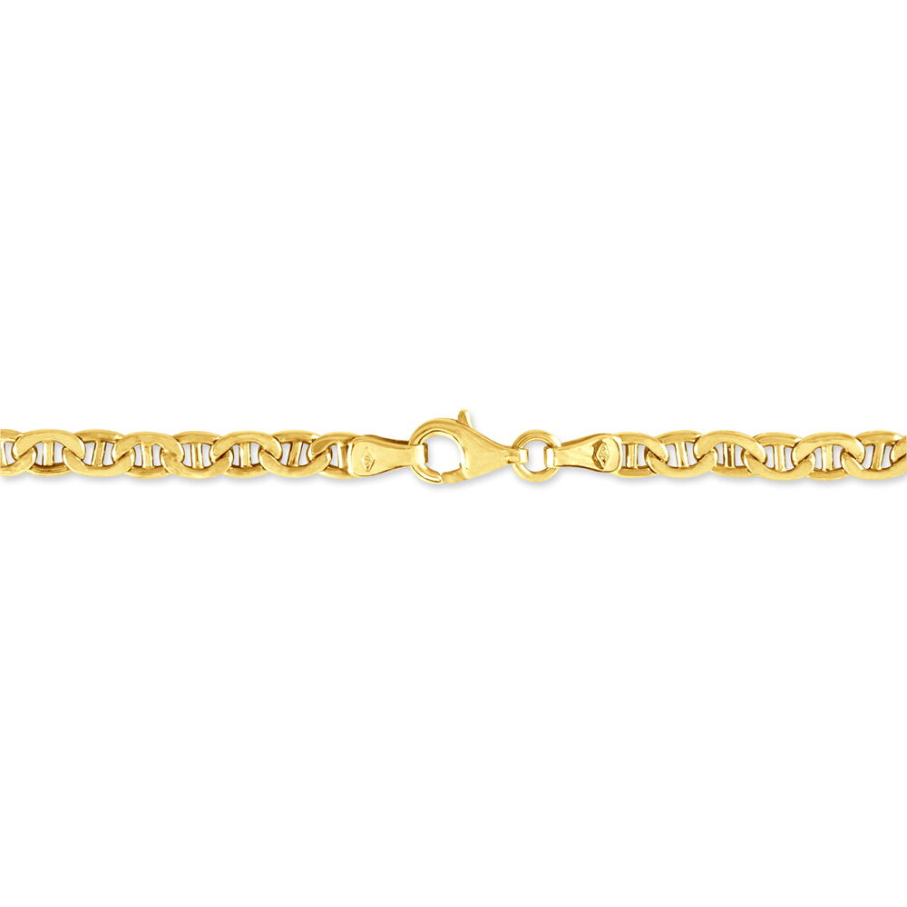 Bracelet Capucin Or Jaune Maille Marine Plate - Bracelets mailles Homme | Marc Orian