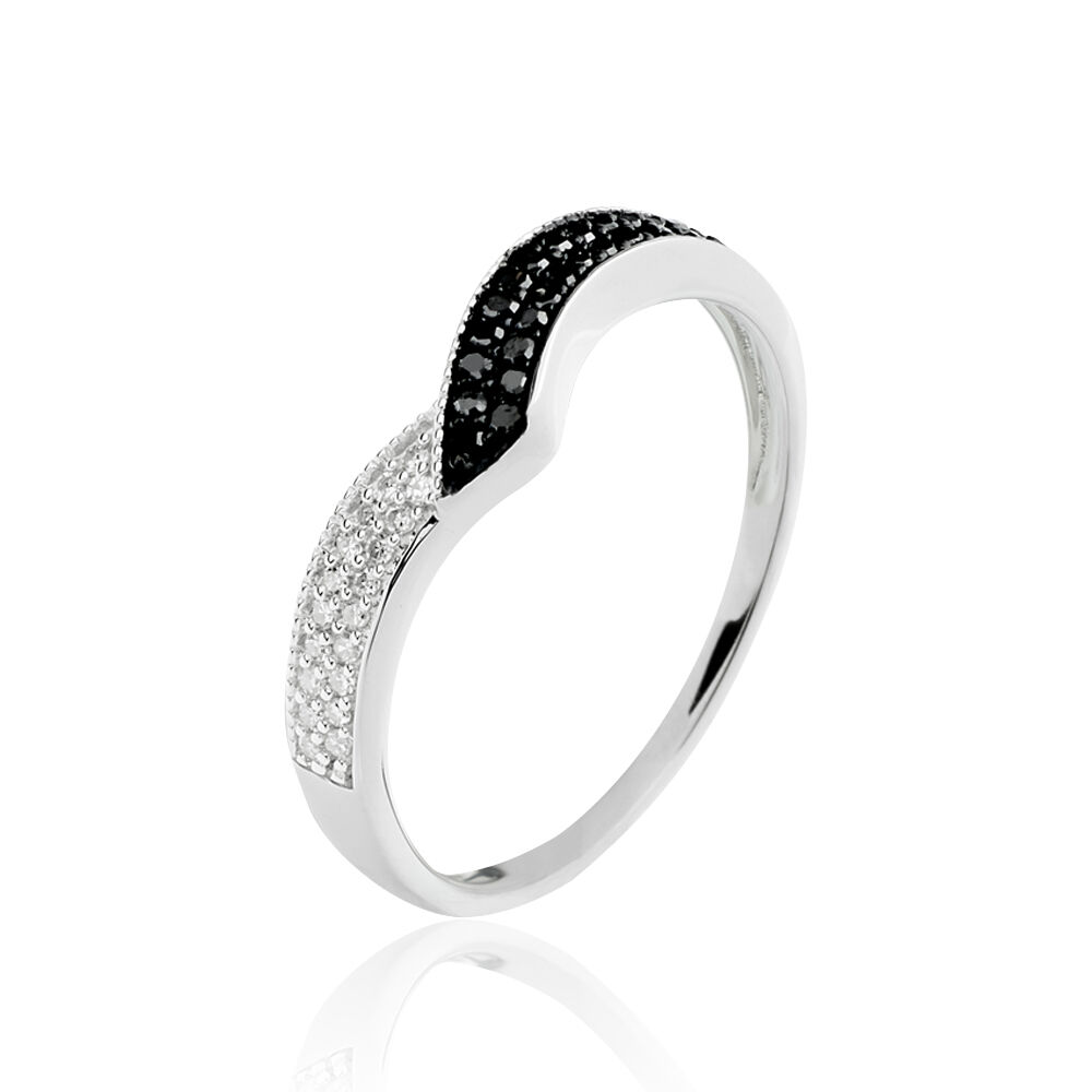 Bague Aile De Mouette Or Blanc Diamant - Bagues pierres précieuses Femme | Marc Orian