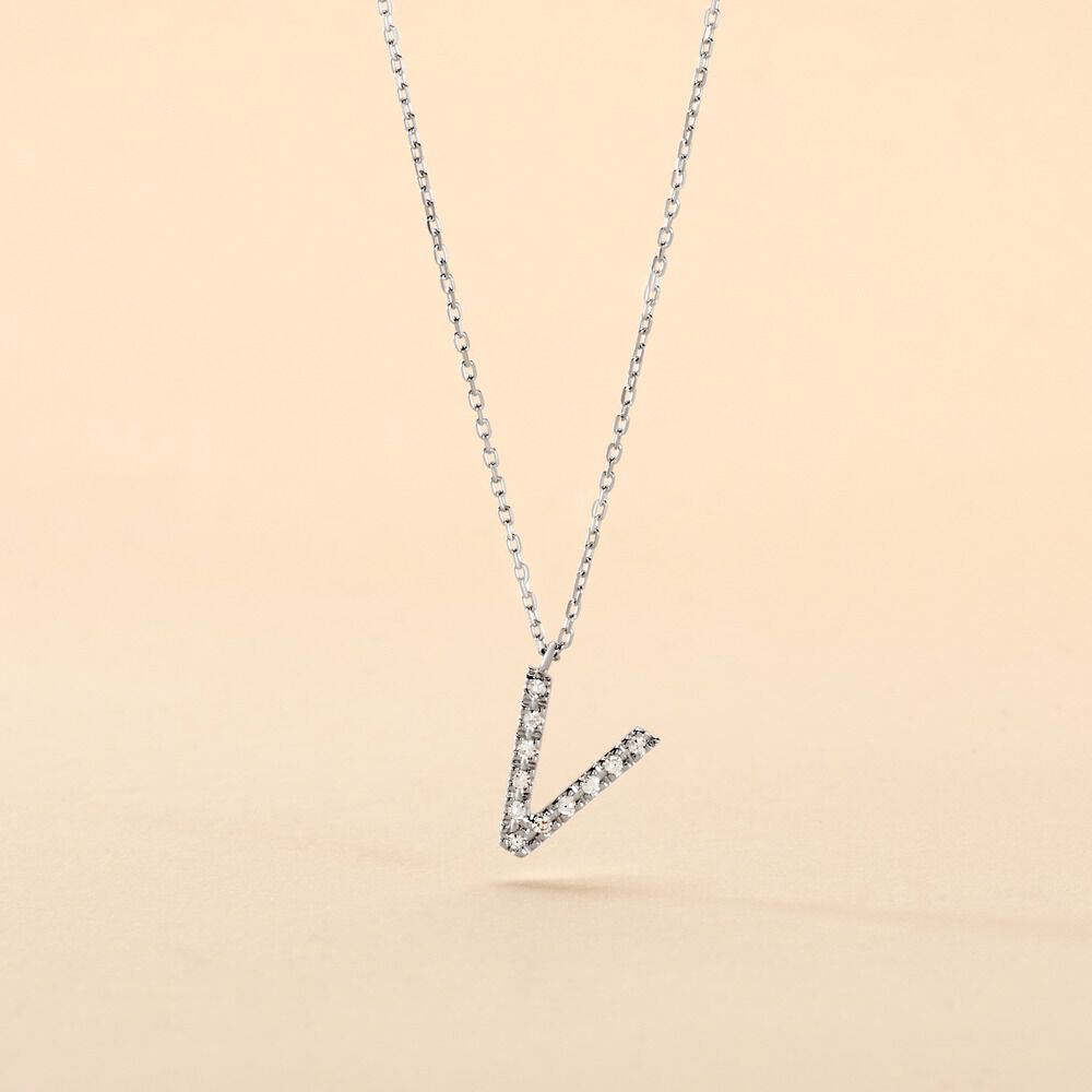 Collier Oran Or Blanc Diamant - Colliers avec pierres Femme | Marc Orian