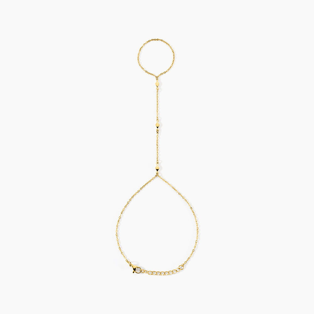 Bijou De Main Jaipur Acier Jaune - Bracelets cha&icirc;nes Femme | Marc Orian