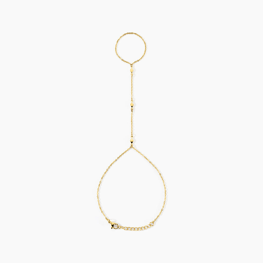 Bijou De Main Jaipur Acier Jaune - Bracelets cha&icirc;nes Femme | Marc Orian