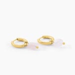 Cr&eacute;oles Athena Acier Dor&eacute; Quartz - Boucles d'oreilles pampille Femme | Marc Orian