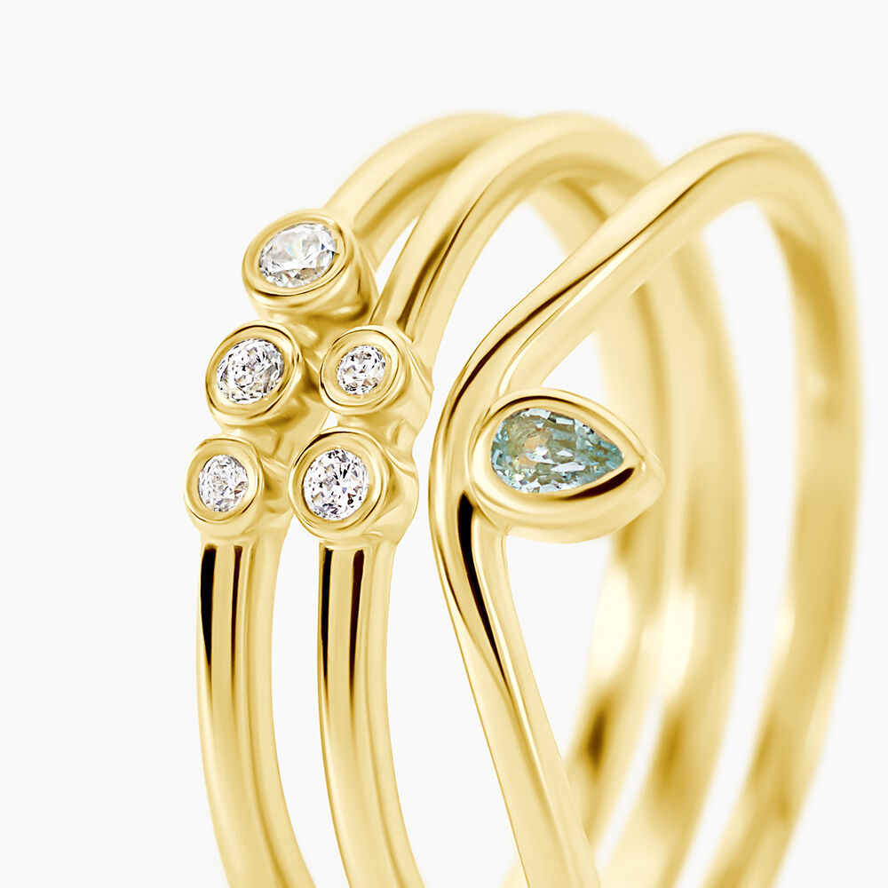 Bague Poem Argent Jaune Topaze Oxyde De Zirconium - Bagues pierres fines Femme | Marc Orian