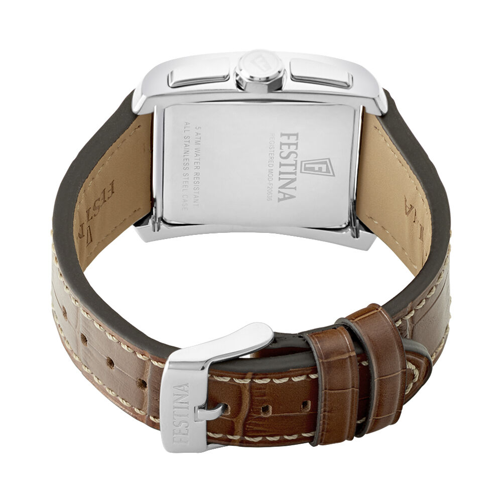 Montre Festina On The Square Chrono Argent&eacute; - Montres classiques Homme | Marc Orian