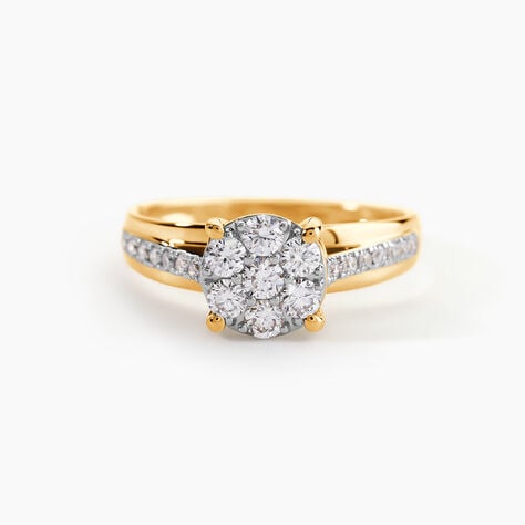 Bague Kate Or Jaune Diamant Synth&eacute;tique - Parures de mariage Femme | Marc Orian
