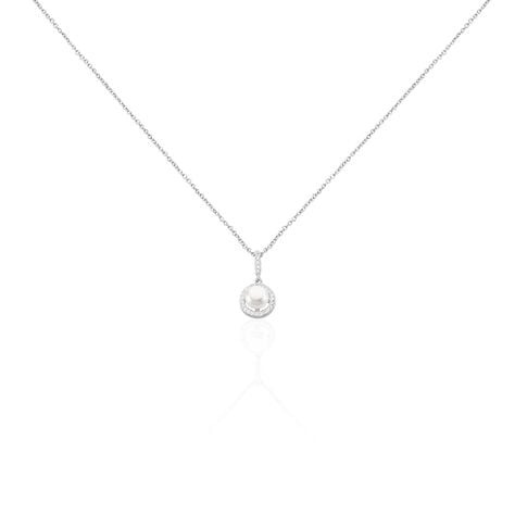 Collier Mathie Argent Blanc Perle De Culture Et Oxyde De Zirconium - Colliers avec pierres Femme | Marc Orian