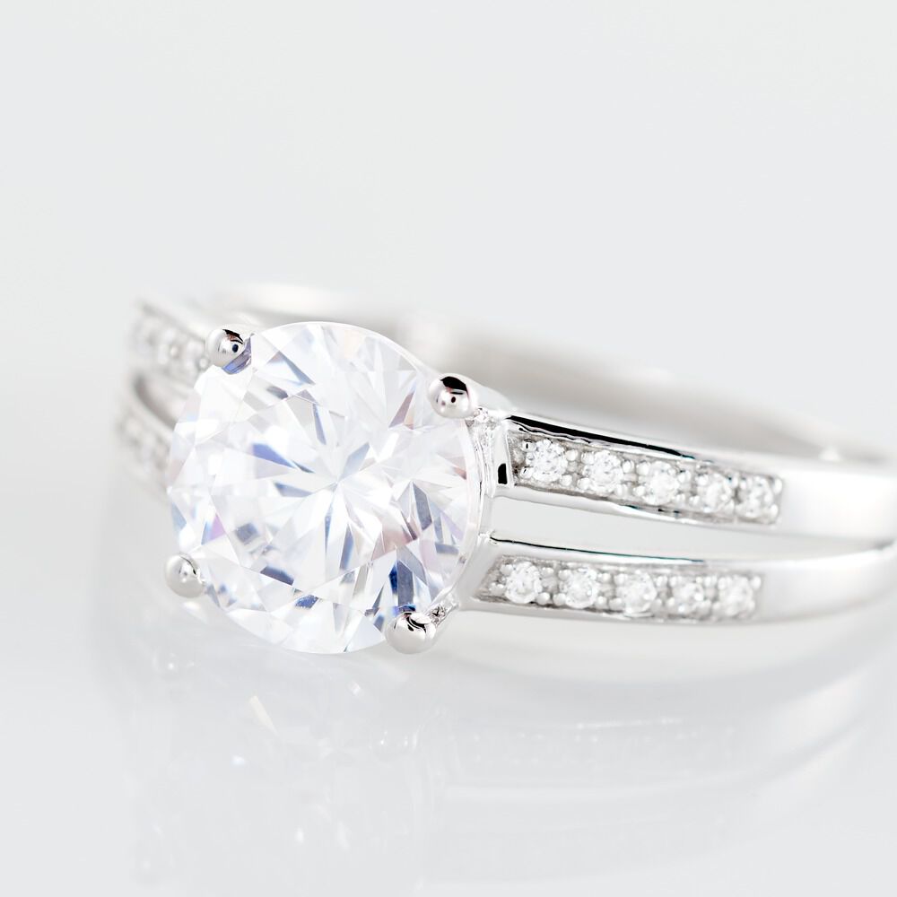 Solitaire Or Blanc Oxyde De Zirconium - Solitaires Femme | Marc Orian