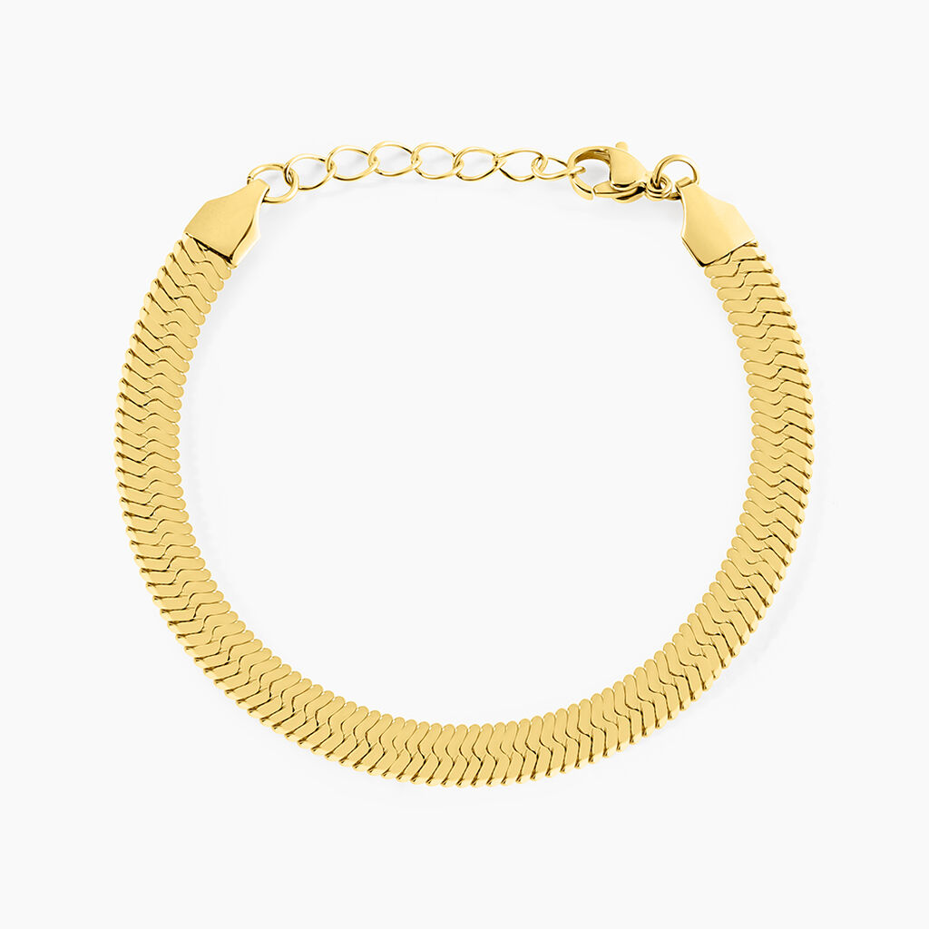 Bracelet Hera Melitta Acier Dor&eacute; - Bracelets mailles Femme | Marc Orian