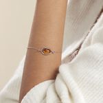 Bracelet Hilda Argent Blanc Ambre - Bracelets fantaisie Femme | Marc Orian