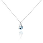 Collier Bertille Or Blanc Topaze Et Oxyde De Zirconium - Colliers avec pierres Femme | Marc Orian