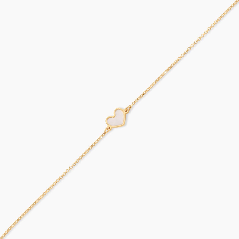 Bracelet Amaryllis Coeur Or Jaune Nacre - Bracelets cha&icirc;nes Enfant | Marc Orian