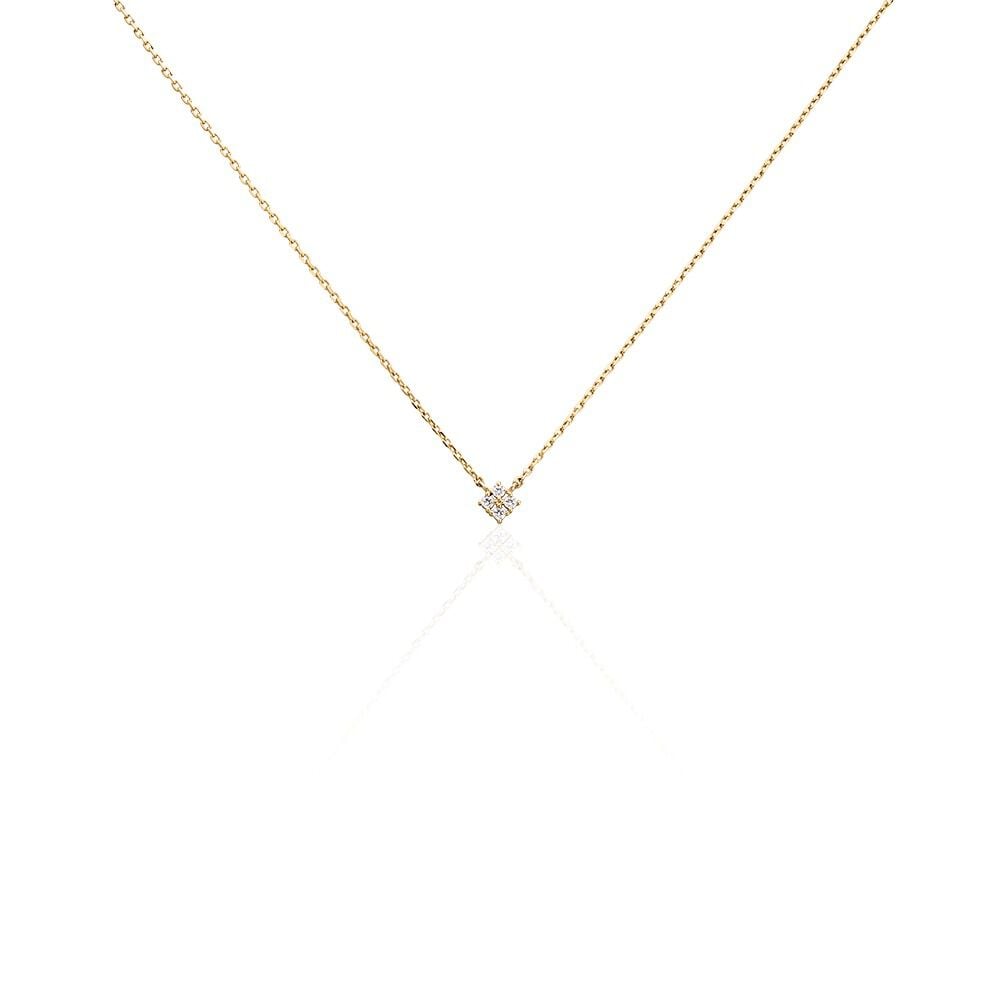 Collier &eacute;clat Perl&eacute; Plaqu&eacute; Or Oxyde De Zirconium - Colliers avec pierres Femme | Marc Orian