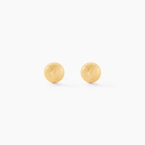 Boucles D'oreilles Puces Fidelia Boule Sablee Or Jaune - Puces Femme | Marc Orian