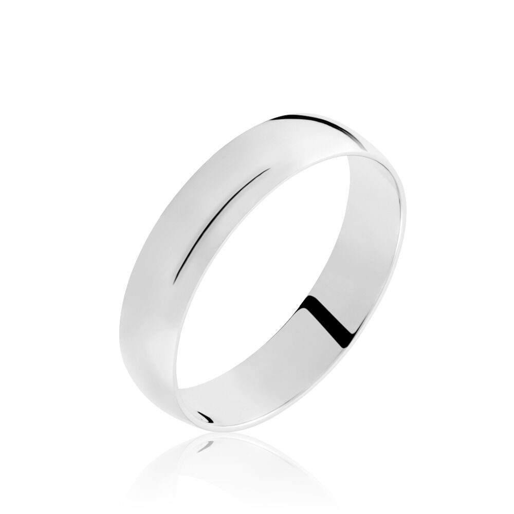 Alliance Irais Demi Jonc Classique Or Blanc - Alliances personnalisées Famille | Marc Orian