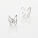 Boucles D'oreilles Puces Bartholomee Papillon Or Blanc - Puces Femme | Marc Orian