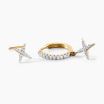 Boucles D'oreilles Deparaillees Or Jaune Kirsteen Oxyde - Boucles d'oreilles ete Femme | Marc Orian