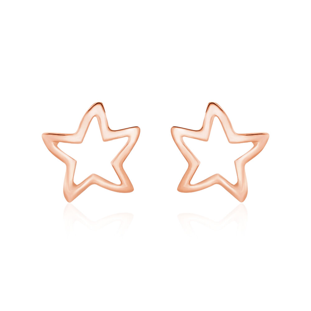 Boucles D'oreilles Puces Alphonsine Etoile De Mer Or Rose - Puces Femme | Marc Orian