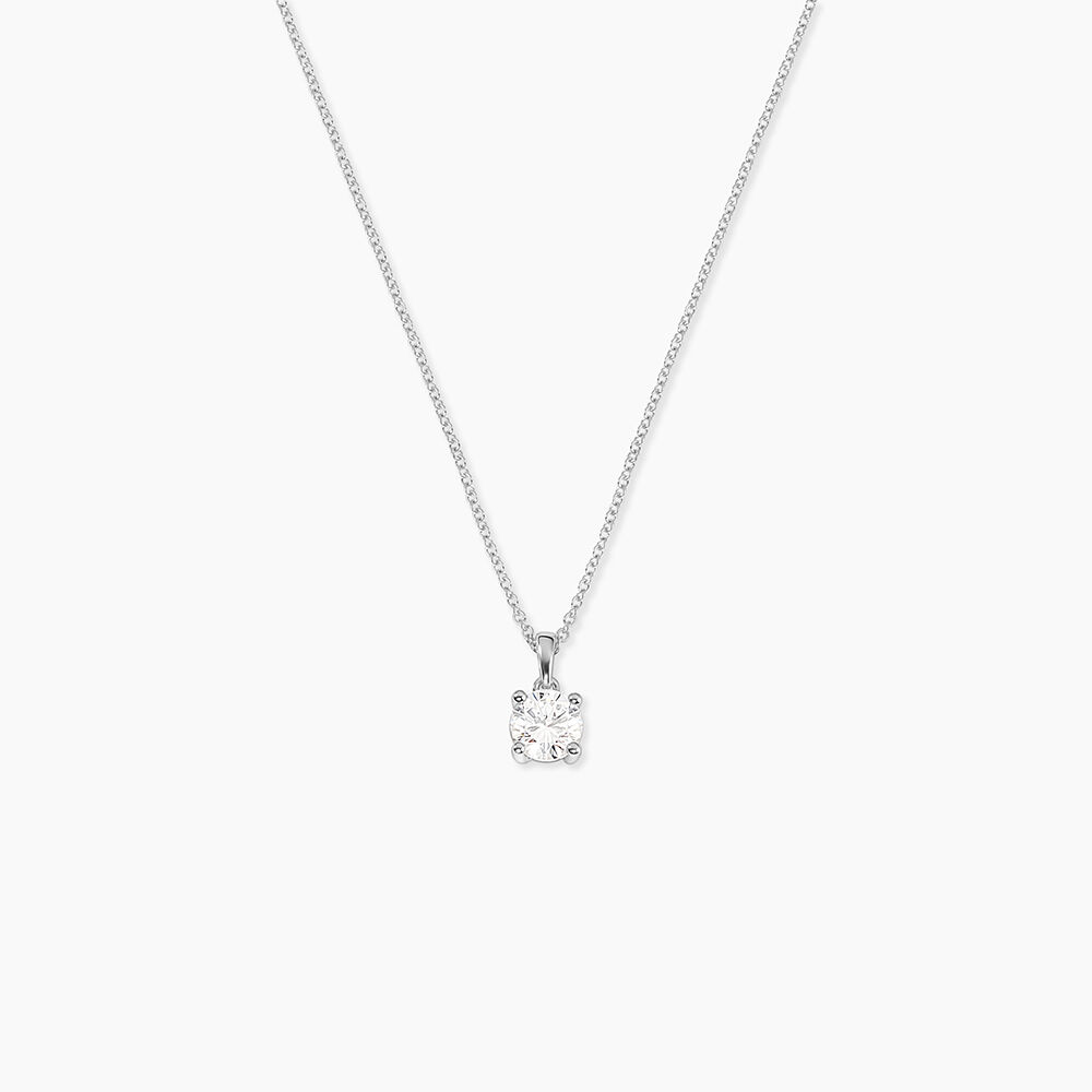 Collier Alexandra Or Blanc Diamant - Colliers solitaires Femme | Marc Orian