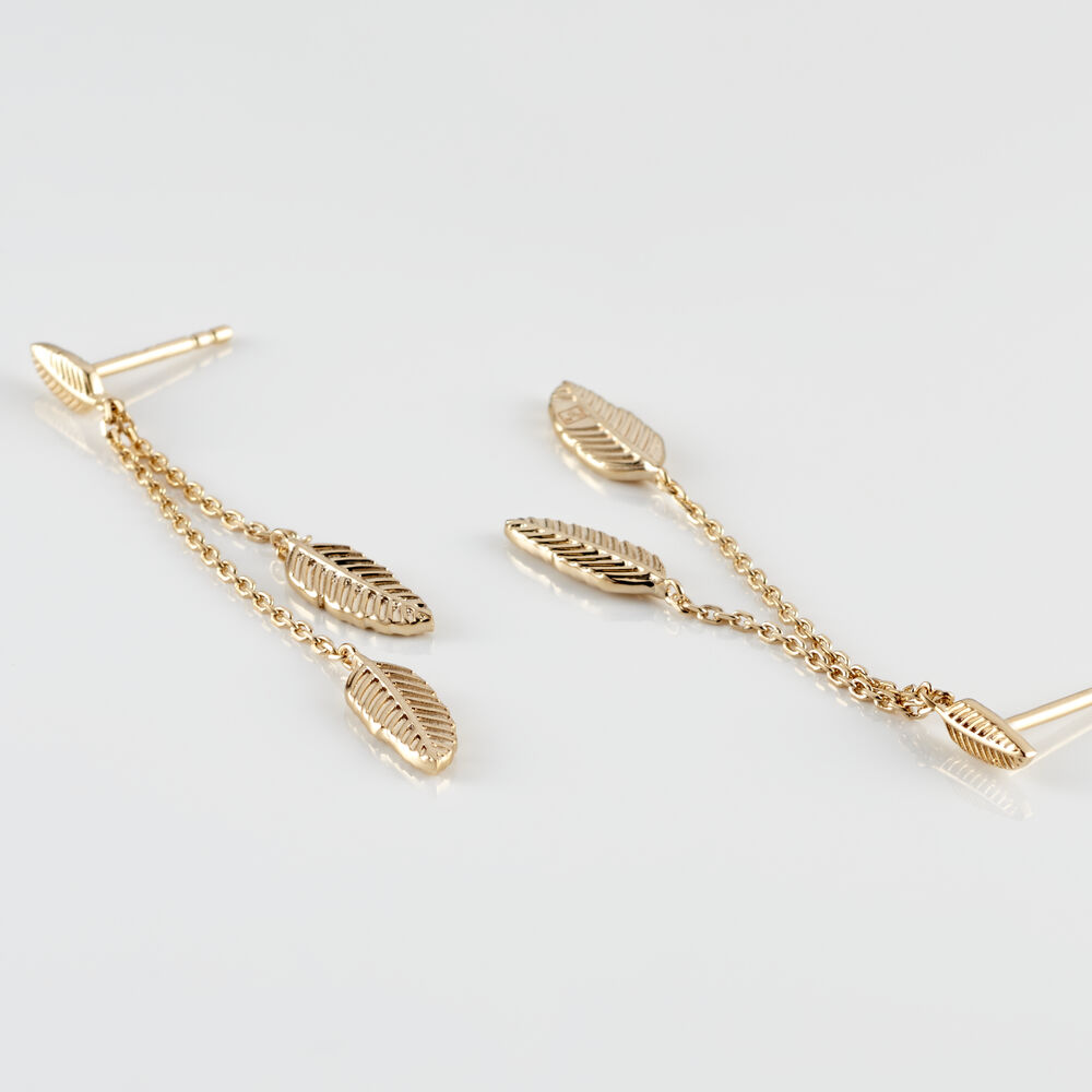 Boucles D'oreilles Pendantes Plaqué Or Jaune Libby -  Femme | Marc Orian