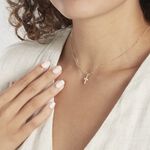 Pendentif Canice Croix Or Jaune Oxyde De Zirconium - Pendentifs Famille | Marc Orian