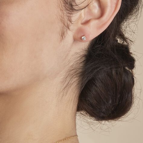Boucles D'oreilles Puces Or Jaune Victoria Diamants - Clous d'oreilles Femme | Marc Orian