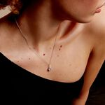 Collier Fany Or Blanc Topaze Et Oxyde De Zirconium - Colliers avec pierres Femme | Marc Orian