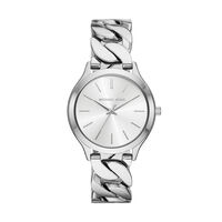 cadran argenté fond blanc bracelet acier argenté
