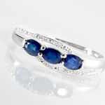 Bague Comete Or Blanc Saphir Et Diamant - Bagues fian&ccedil;ailles Femme | Marc Orian