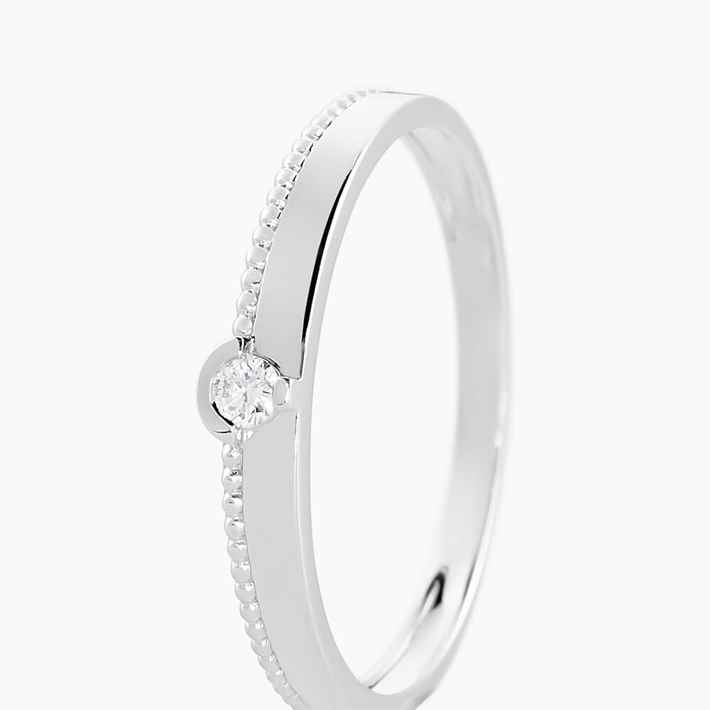 Bague Lou Or Blanc Diamant - Parures de mariage Femme | Marc Orian