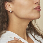 Boucles D'oreilles Puces Cassiopea Or Blanc Oxyde Et Perle De Culture - Puces Femme | Marc Orian