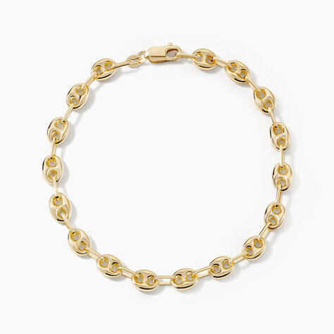 Bracelet Maille Dami Maille Grain De Cafe Or Jaune - Bracelets mailles Homme | Marc Orian