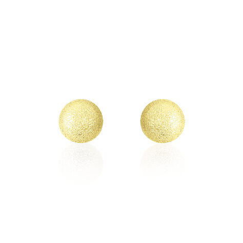 Boucles D'oreilles Puces Fidelia Boule Sablee Or Jaune - Puces Femme | Marc Orian