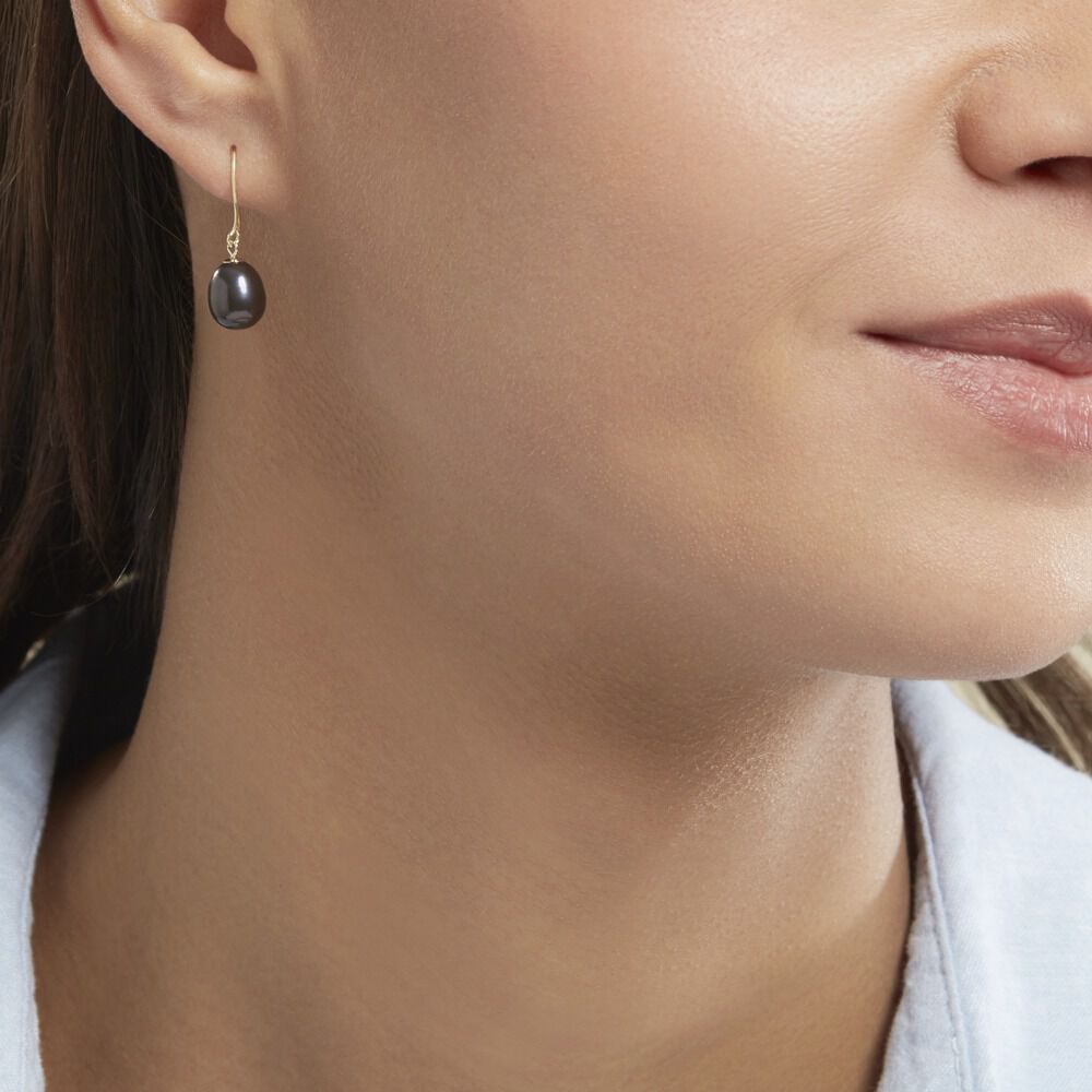 Boucles D'oreilles Pendantes Severiane Or Jaune Perle De Culture - Boucles d'oreilles mariage Femme | Marc Orian