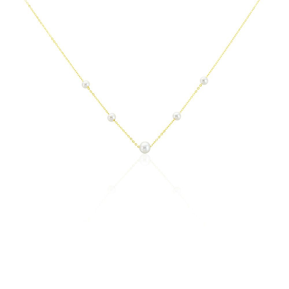 Collier Or Jaune Yolanda Perles De Culture - Colliers avec pierres Femme | Marc Orian