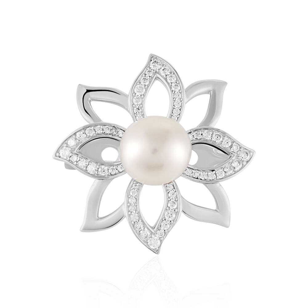 Broche Bonifacio Argent Blanc Oxyde De Zirconium - Broches Femme | Marc Orian
