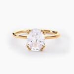 Bague Solitaire Plaqu&eacute; Or Liber Oxyde De Zirconium - Bijoux fantaisie Femme | Marc Orian