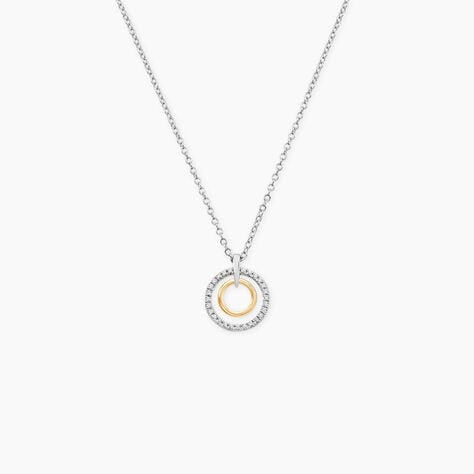 Collier Swane Or Jaune Argent Blanc Oxyde De Zirconium - Colliers avec pierres Femme | Marc Orian