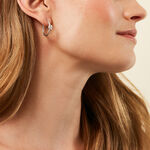 Cr&eacute;oles Haria Argent Blanc - Cr&eacute;oles Femme | Marc Orian