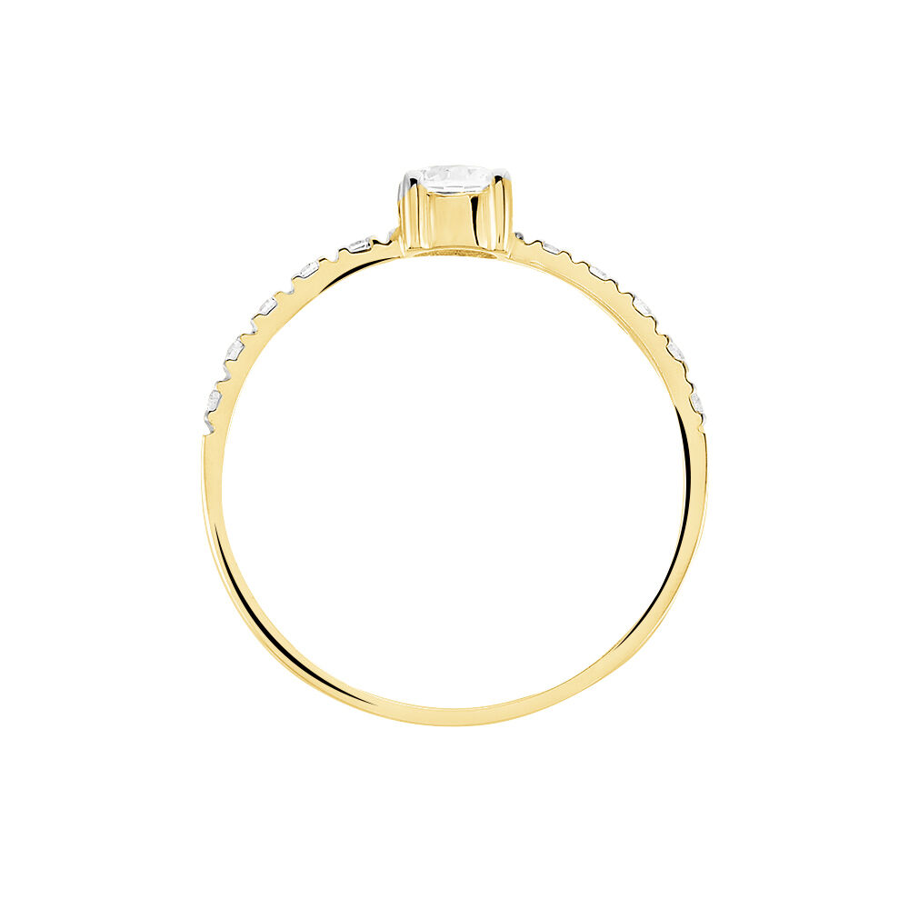 Bague Solitaire Servana Or Jaune Oxyde De Zirconium - Solitaires Femme | Marc Orian