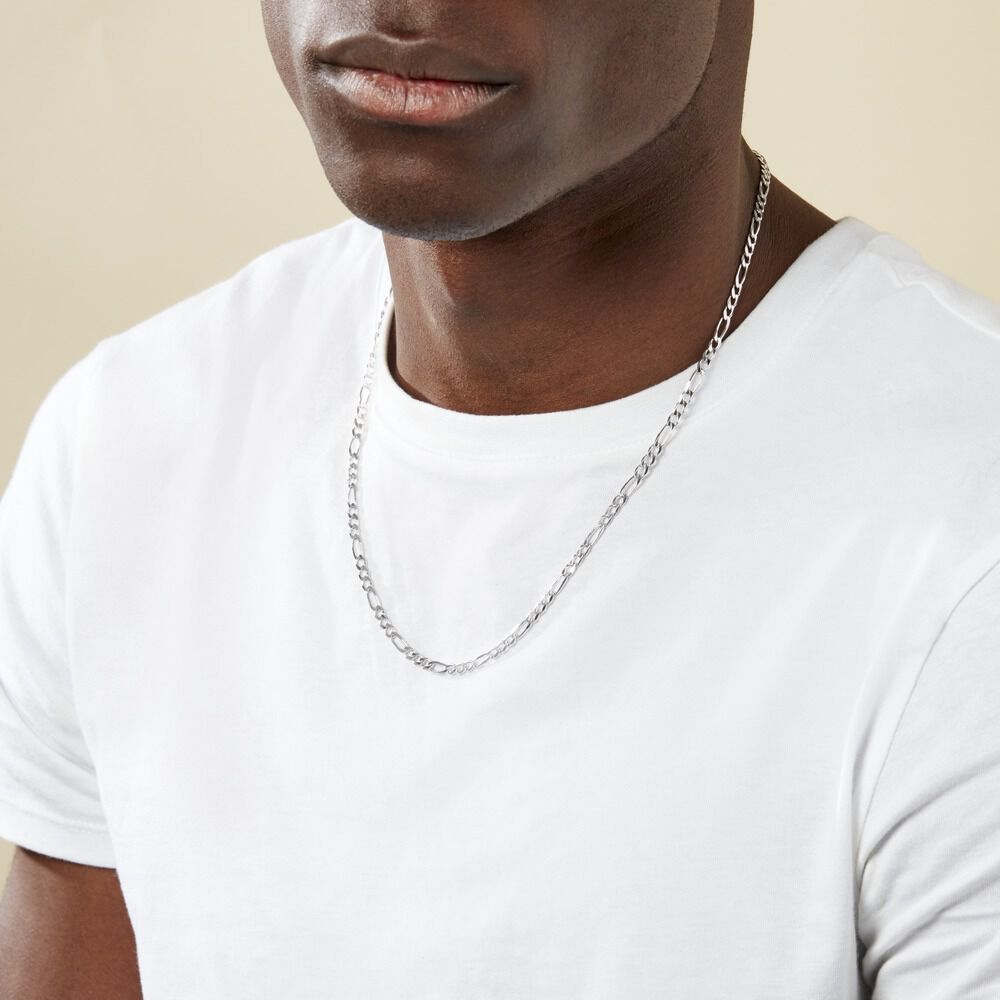 Collier Vivian Argent Blanc - Chaines Homme | Marc Orian