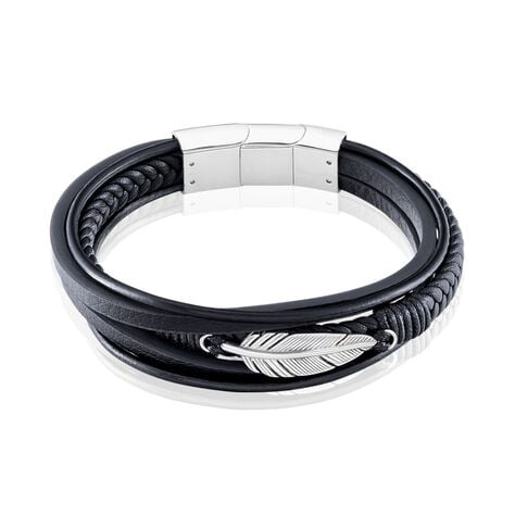 Bracelet Multirangs Acier Vieillit Georgio - Bracelets cuir Homme | Marc Orian