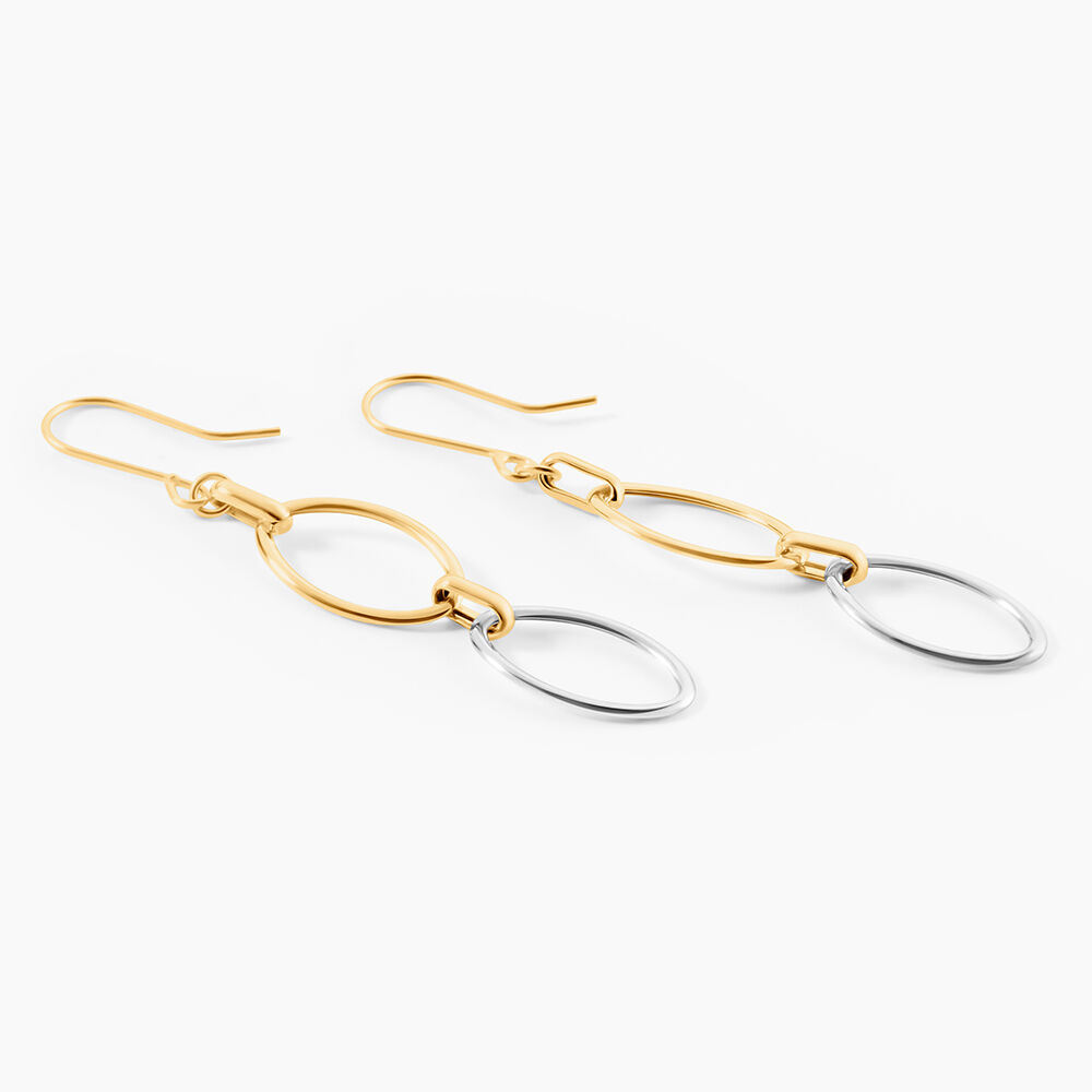 Boucles D'oreilles Pendantes Lucia Or Bicolore - Pendantes Femme | Marc Orian