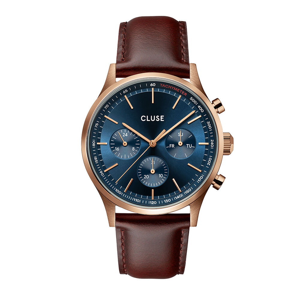Montre Cluse Antheor Multifonction Bleu - Montres &eacute;tanches Homme | Marc Orian