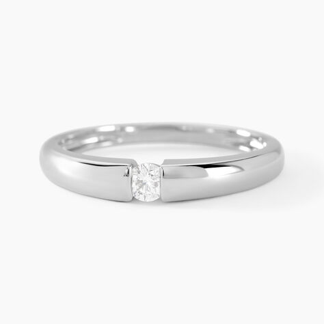 Bague Aretha Argent Blanc Diamant Synthétique - Solitaires Femme | Marc Orian