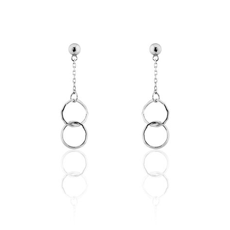 Boucles D'oreilles Pendantes Coline Argent Blanc - Pendantes Femme | Marc Orian