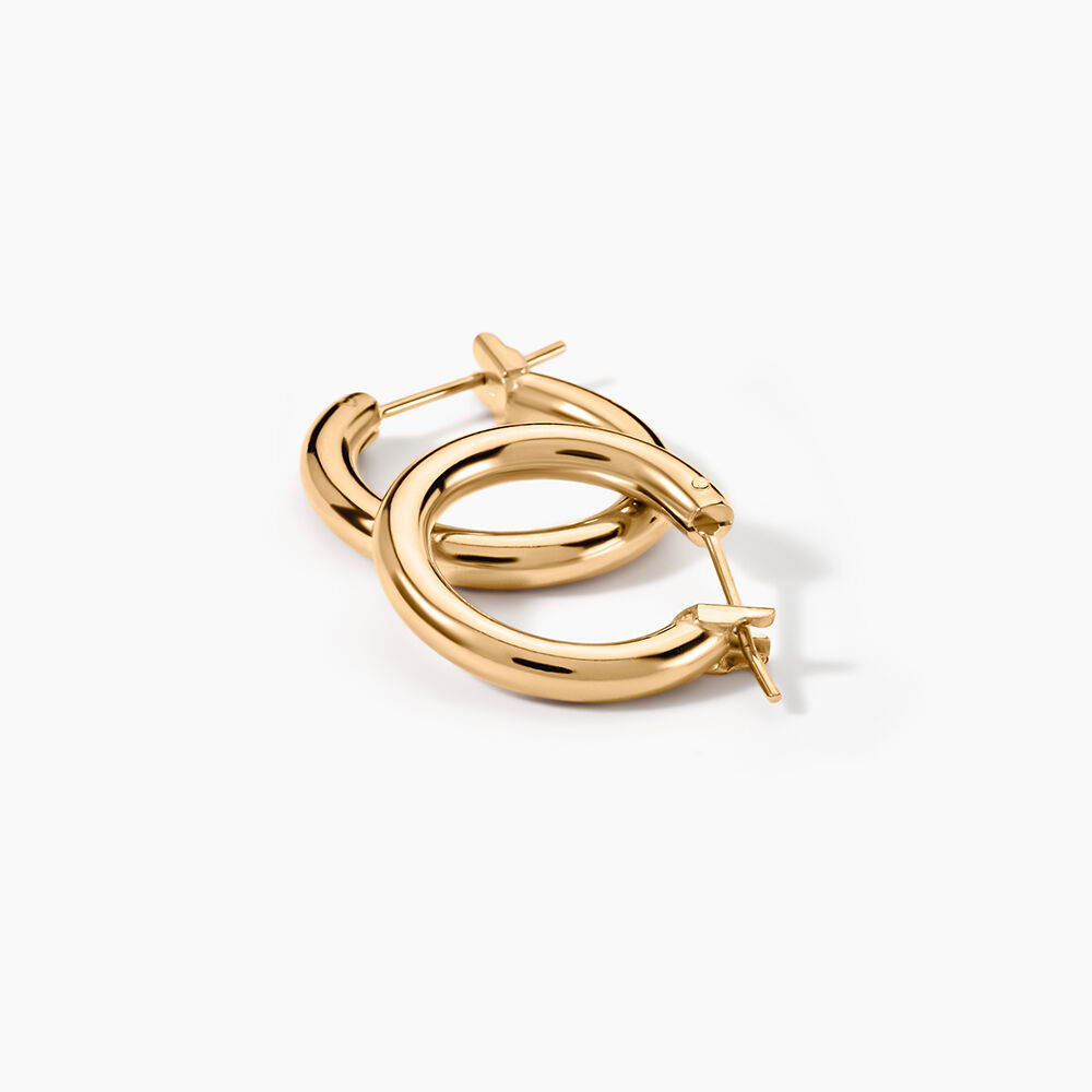 Cr&eacute;oles Adalie Lisse Plaqu&eacute; Or Jaune - Cr&eacute;oles Femme | Marc Orian