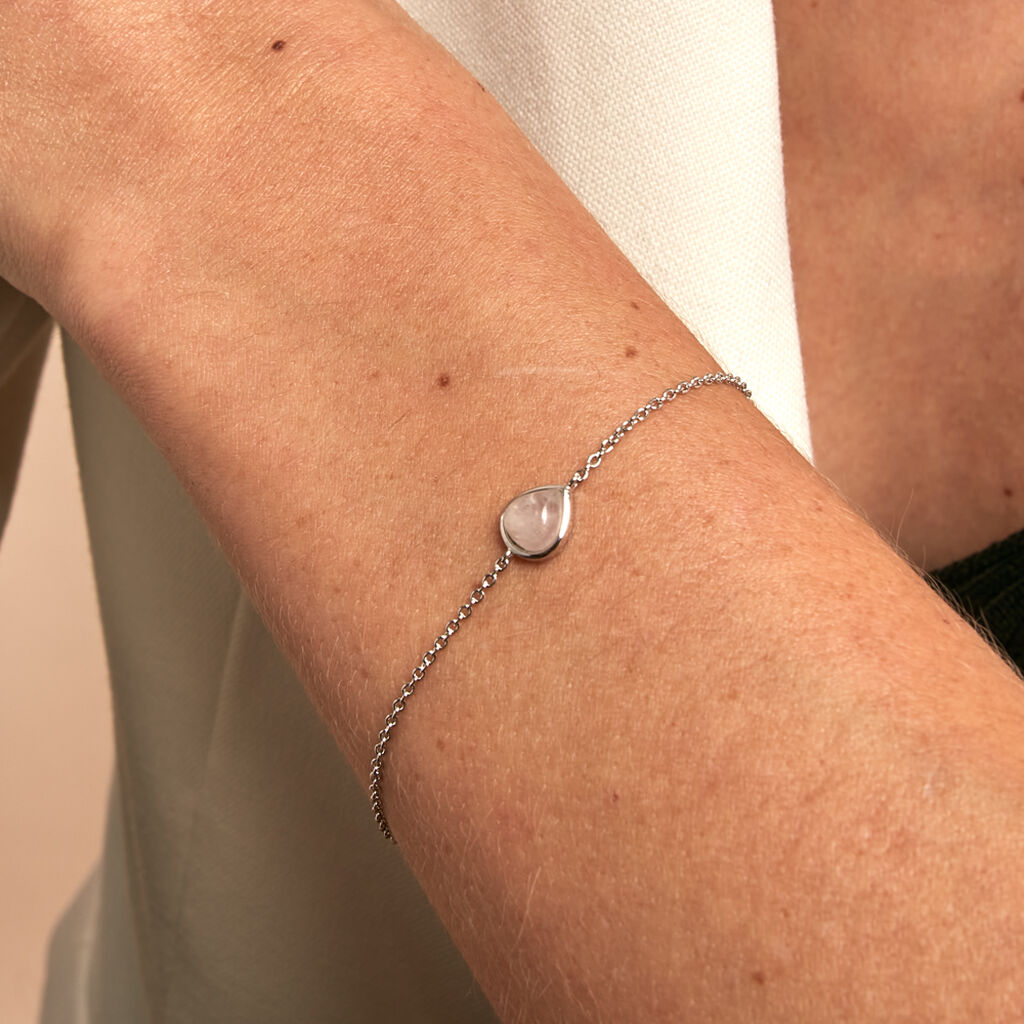 Bracelet Tao Argent Blanc Quartz - Bracelets chaînes Femme | Marc Orian