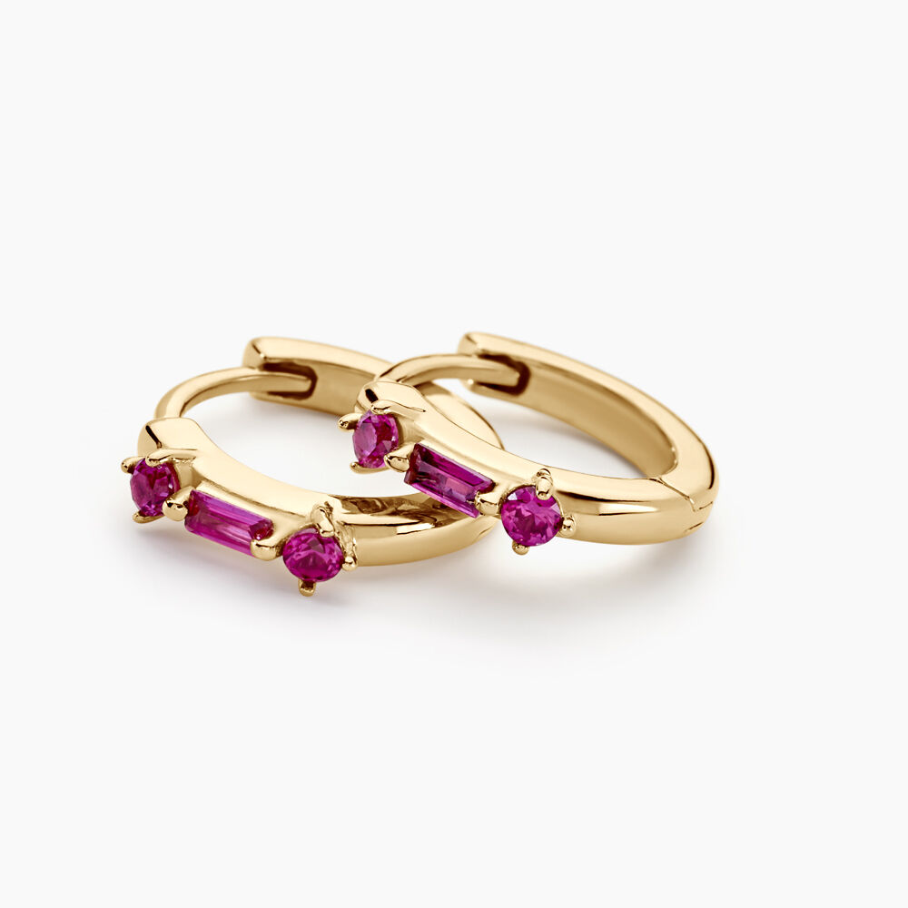 Cr&eacute;oles Gianna Plaqu&eacute; Or Jaune Oxyde De Zirconium Pierre De Synthese - Cr&eacute;oles Femme | Marc Orian