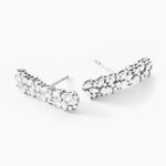 Bijoux D'oreilles Argent Blanc Precieux Flocon Oxyde De Zirconium - Piercings d'oreilles Femme | Marc Orian