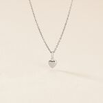 Pendentif Eudocie Coeur Lisse Or Blanc - Pendentifs Femme | Marc Orian